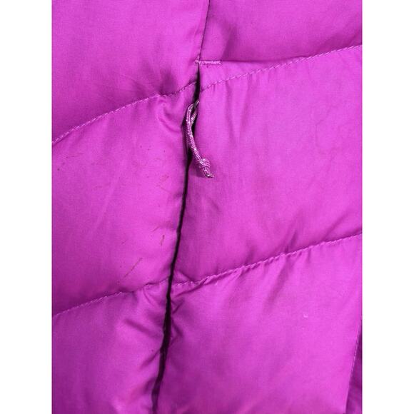 Eddie Bauer EB650 Goose Down Puffer Vest Womens Size L Magenta Zip Pockets Snaps - Picture 5 of 9
